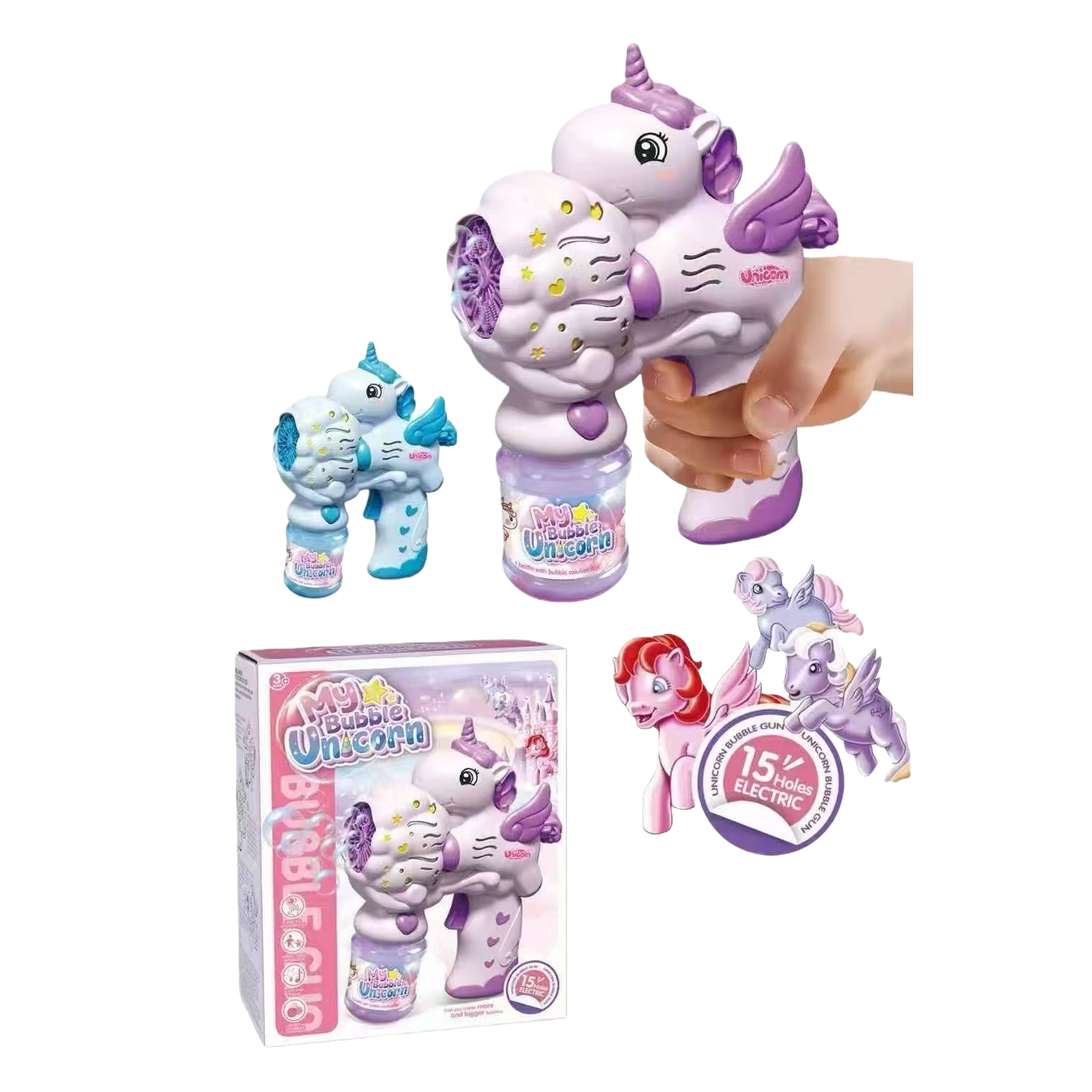 My Bubble Unicorn Children's toy Bubble gun in the shape of a unicorn Item Picture