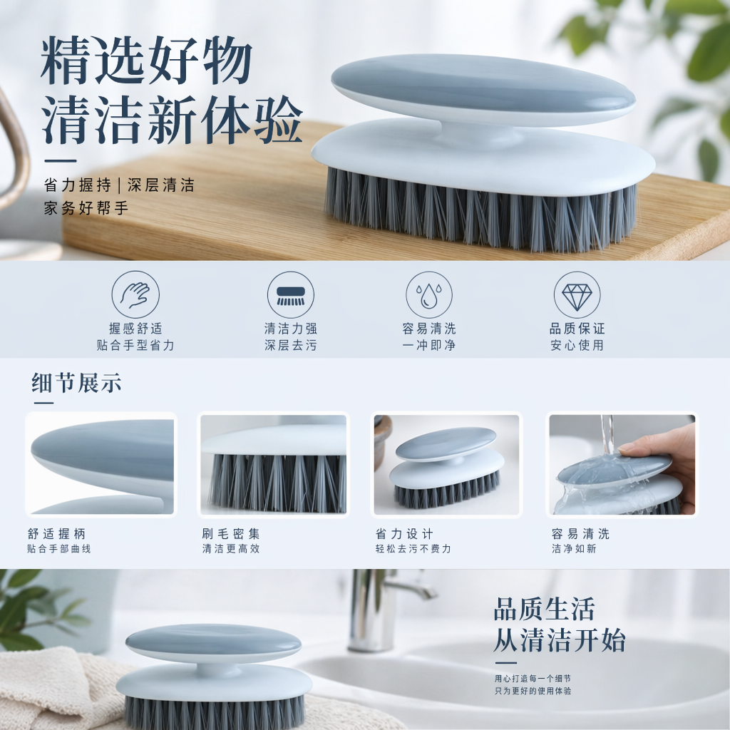 批发家用刷子多功能鞋刷衣刷洗鞋神器刷不伤鞋护理清洁刷子详情1