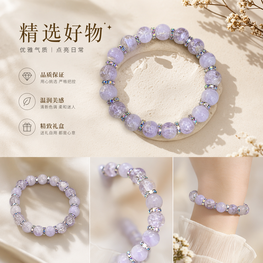天然珍珠手链 女士简约百搭饰品 轻奢气质日常佩戴详情1