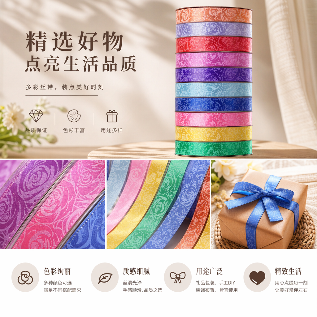 圣诞彩色拉花五洲礼品装饰工艺配件圣诞装饰品节庆用品1详情1