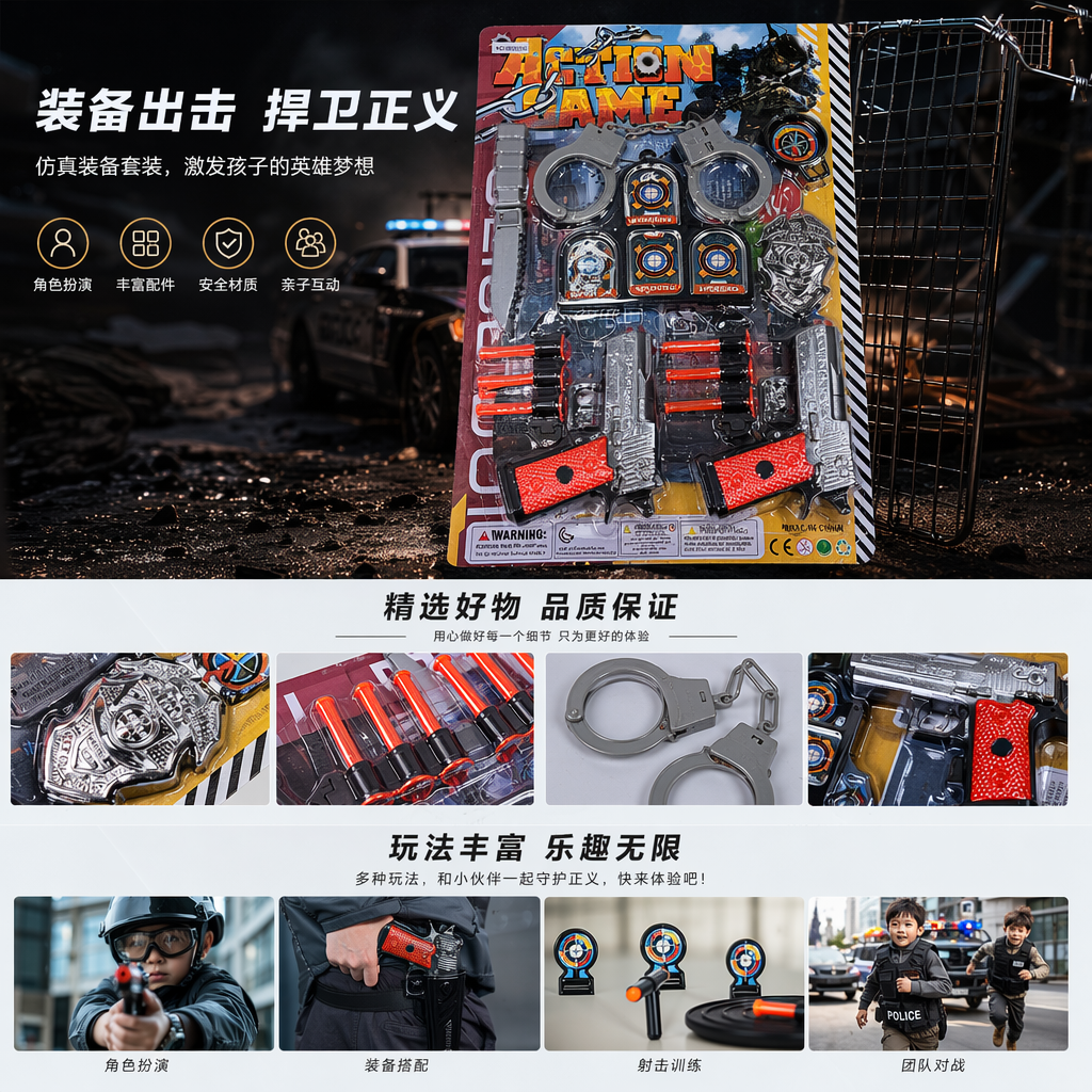 高仿真合金玩具枪套装户外竞技射击游戏用详情1