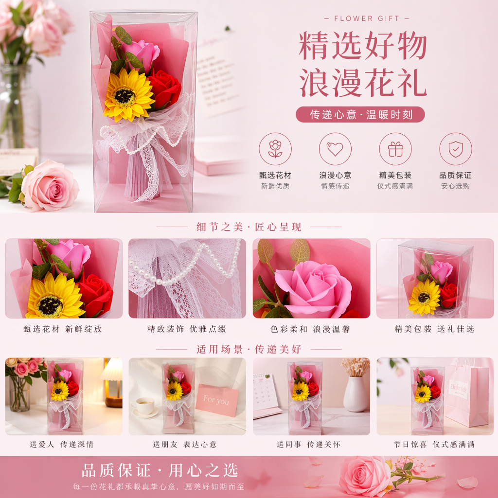 精美花束 仿真花束装饰客厅卧室桌面摆件详情1