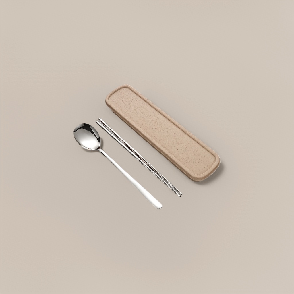 علب أدوات المائدة المصنوعة من الصلب غير القابل للصدأ والملعقة المحمولة بالعيدان Specification image