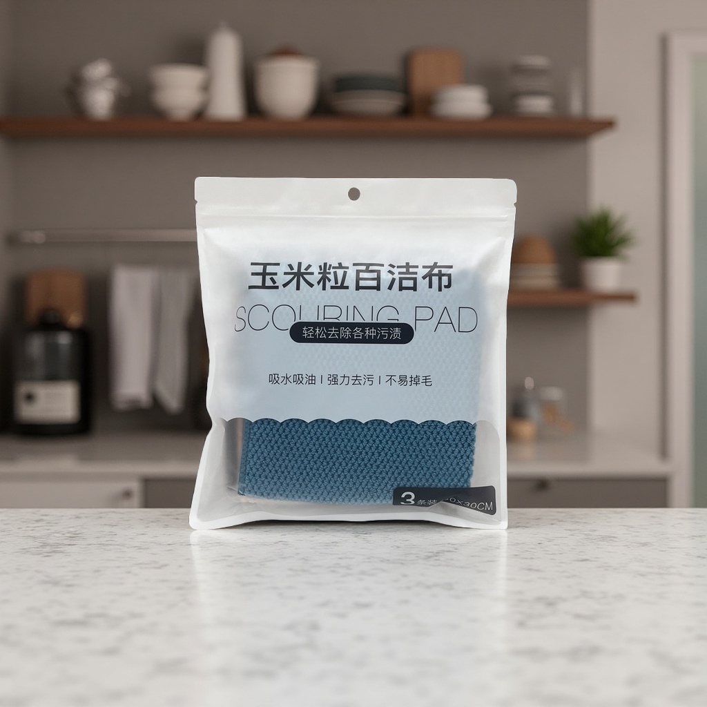 玉米粒百洁布+包装袋细节图