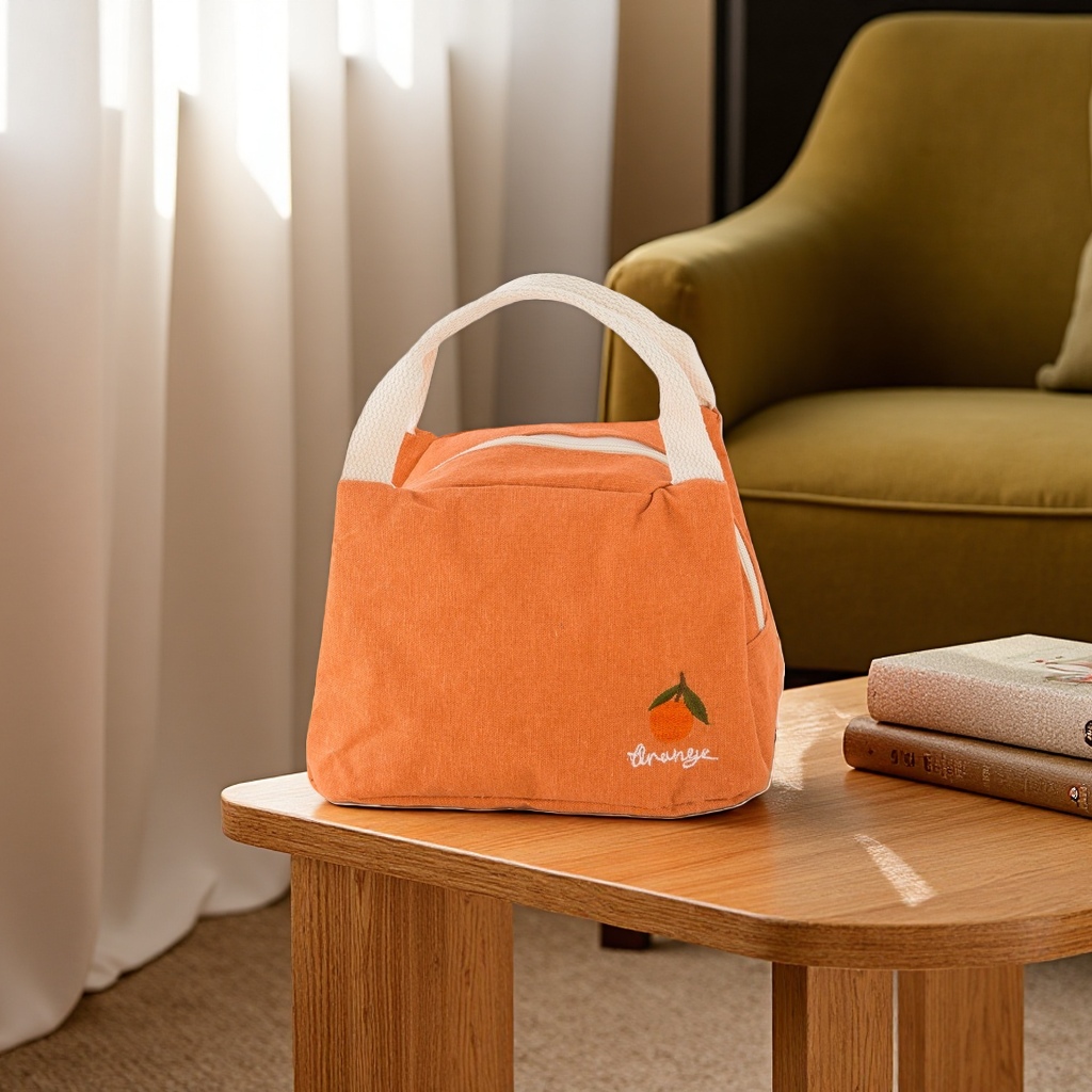 Orange handbag, a fashionable and versatile single-shoulder crossbody bag for women, and a large-capacity commuting shopping bag details Picture