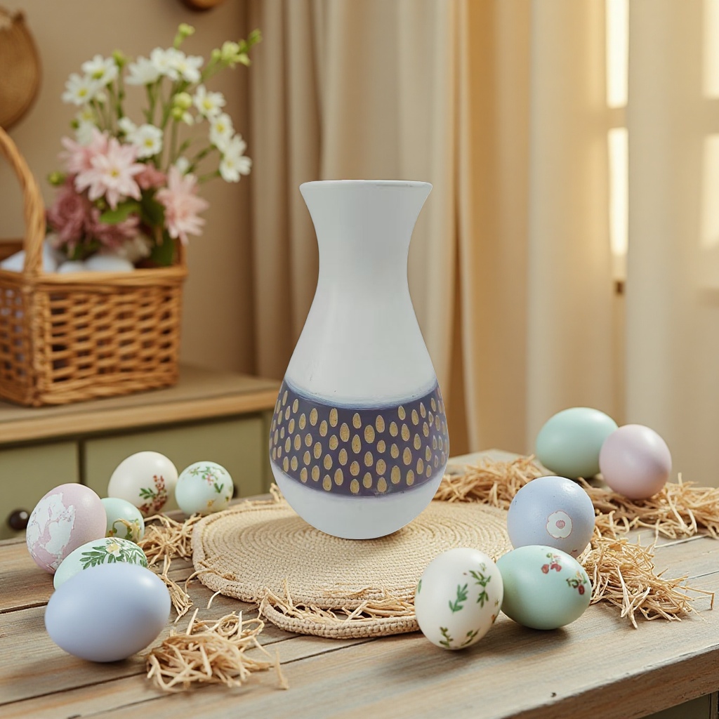 The ceramic vase is a high-end and simple Nordic-style home flower arrangement for the living room decoration details Picture