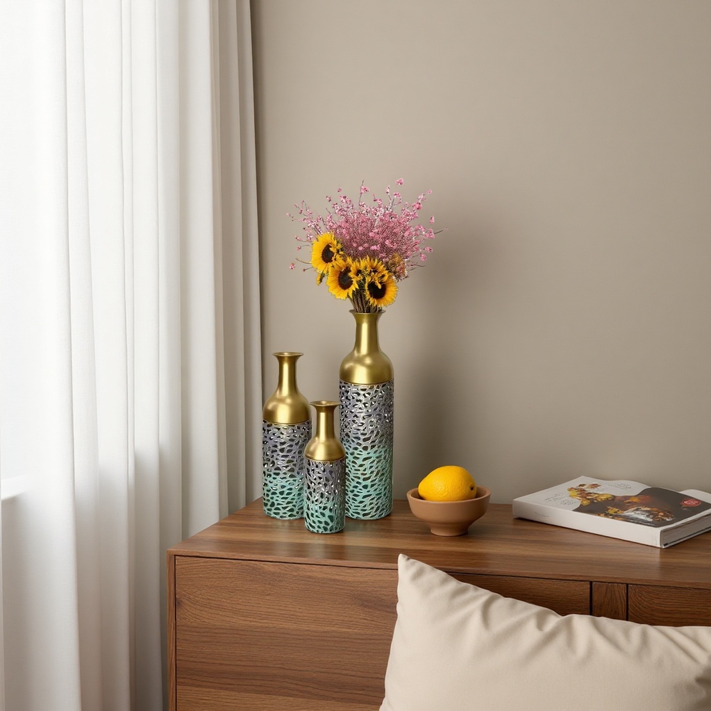Decorative vases, living room ornaments, ceramic vases, Nordic simplicity, high appearance level, vase arrangement Specification image