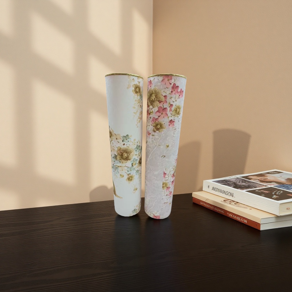 Floral pattern decorative vases, living room and bedroom ornaments, ceramic flower arrangement containers Specification image