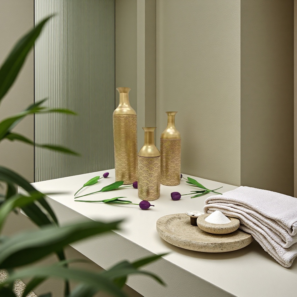 Golden vase for living room decoration, Nordic style, metallic texture, high appearance level, home flower arrangement