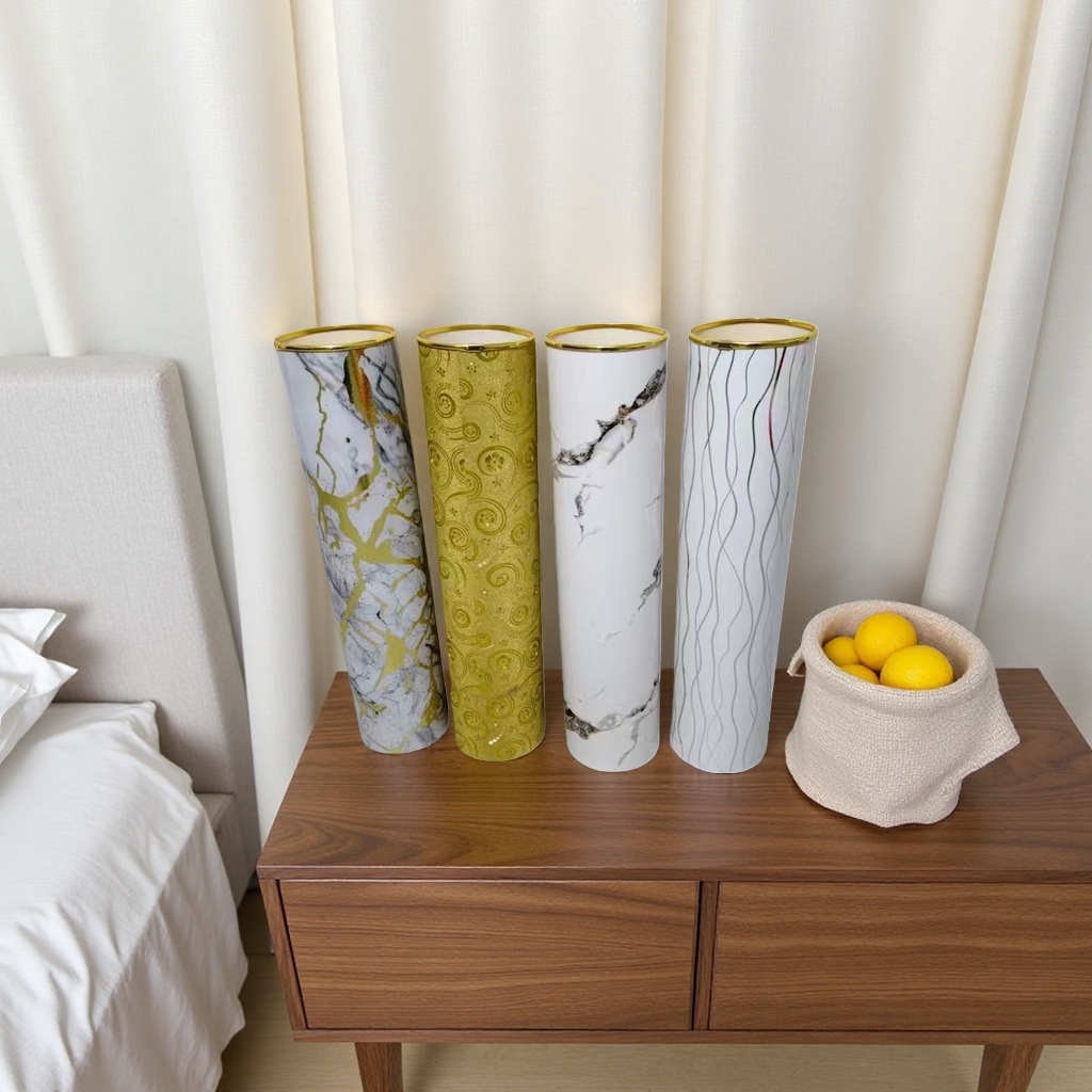 Four patterned cylindrical decorative vases for living room and bedroom tabletop ornaments Application Scenario
