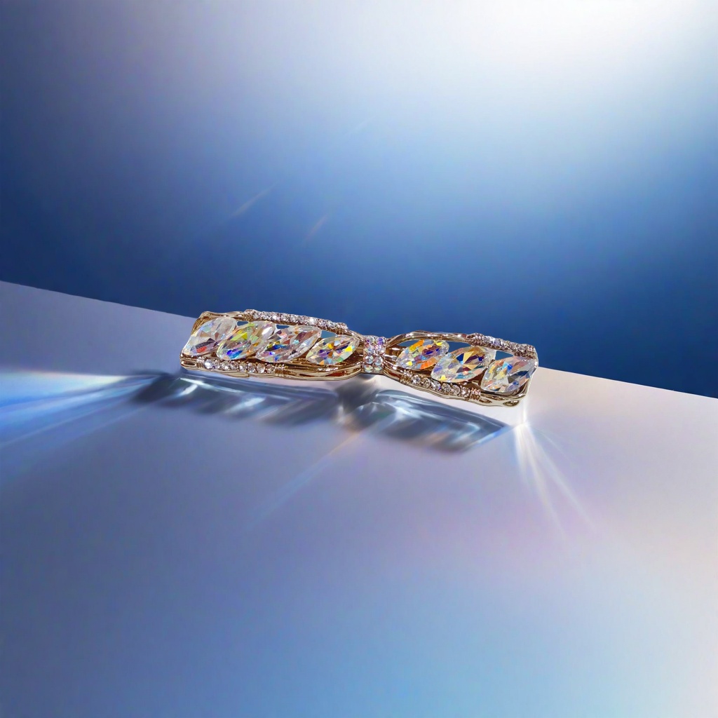 Crystal hairpins are simple and versatile accessories for women. They are adorned with shiny zircon headwear and hair accessories