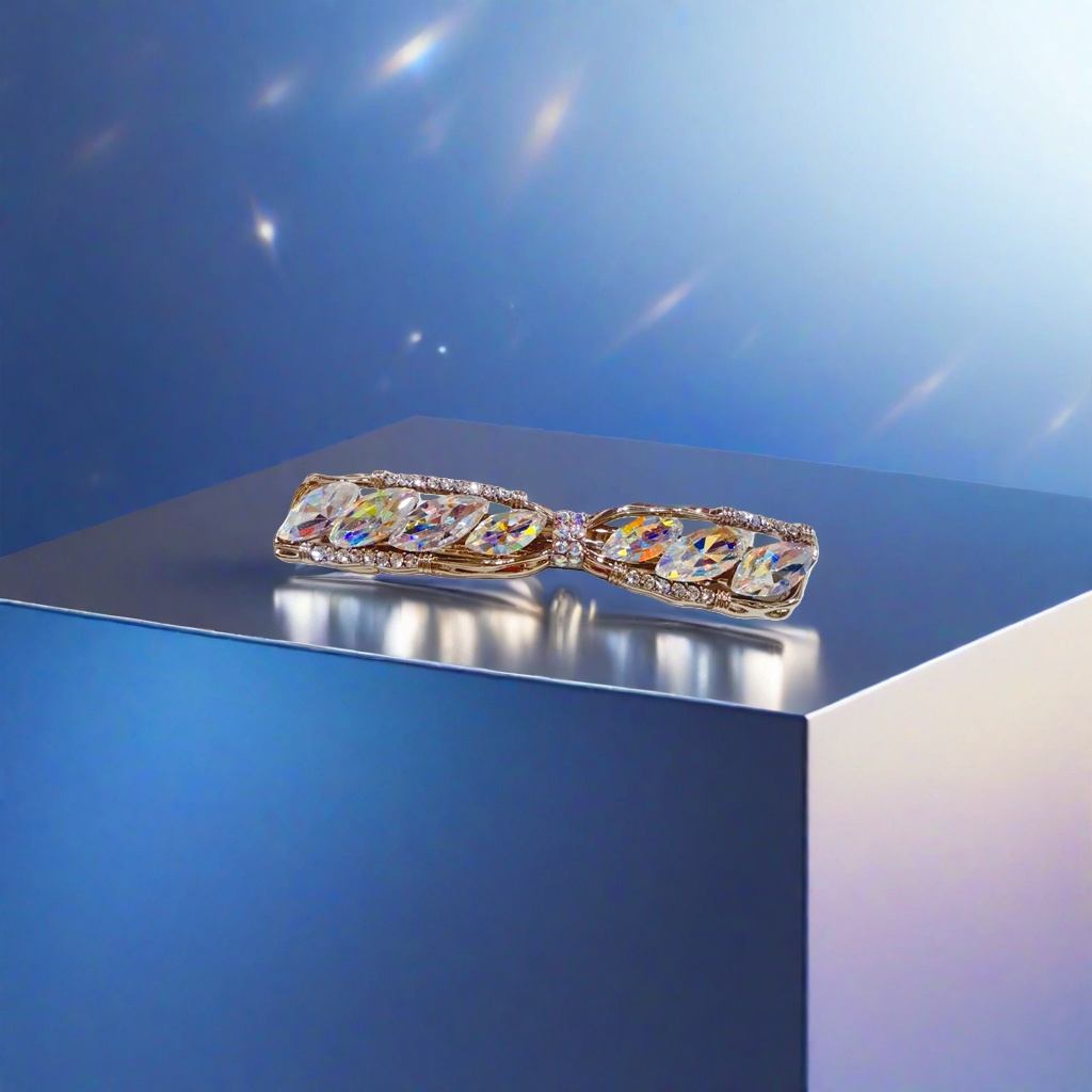 Crystal hairpins are simple and versatile accessories for women. They are adorned with shiny zircon headwear and hair accessories