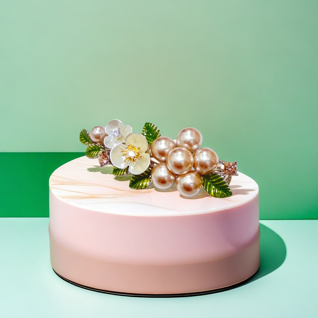 Floral pearl hair clips, elegant headwear for ladies, sweet and retro hair accessories Application Scenario