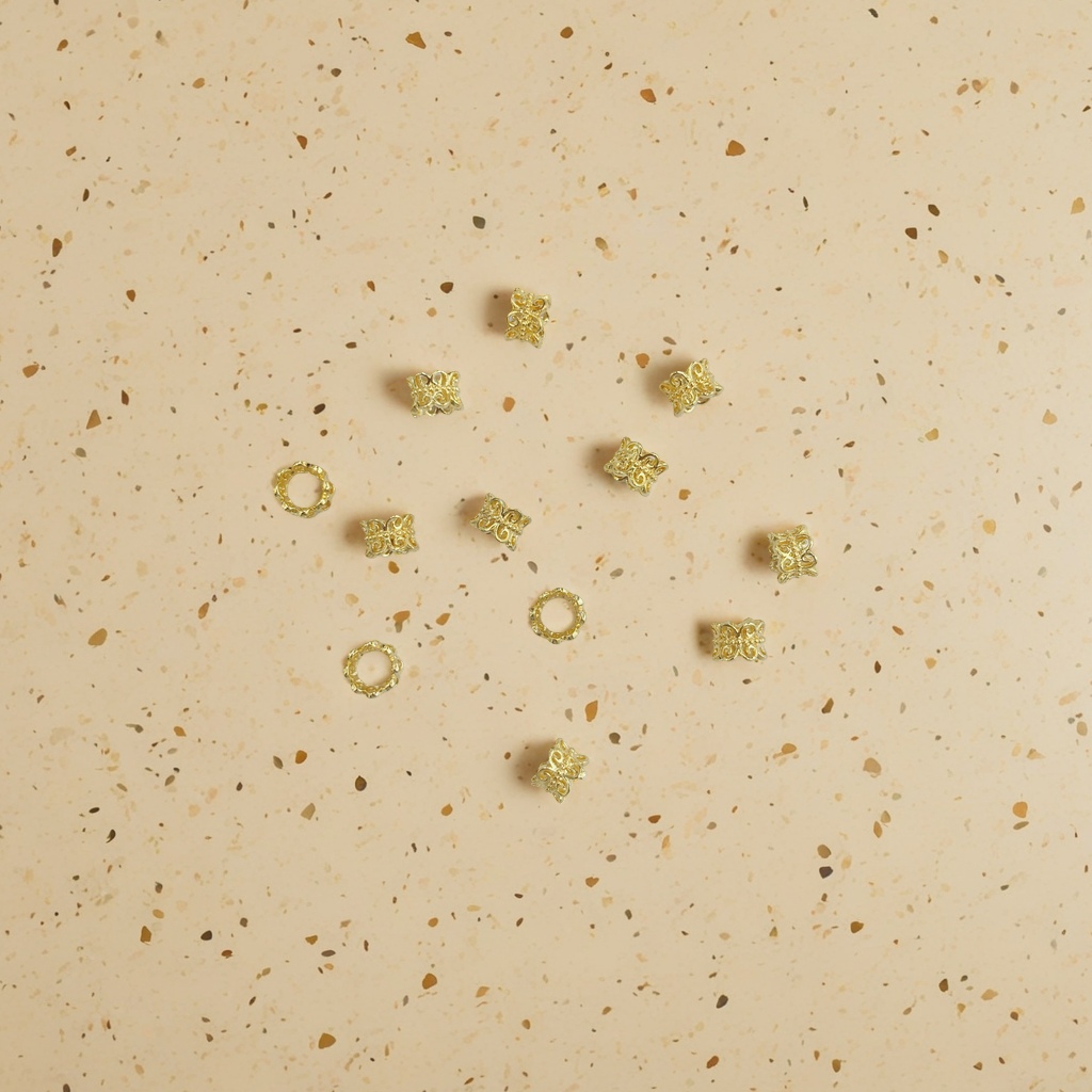 Gold decorative beads, DIY jewelry accessories, shiny round beads 10mm Specification image