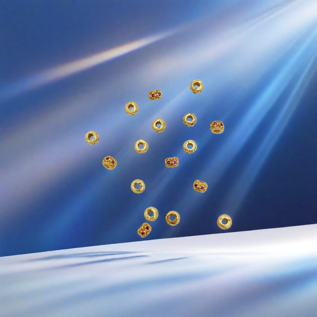 Gold bead simulation pearl jewelry accessories, DIY beading materials Application Scenario