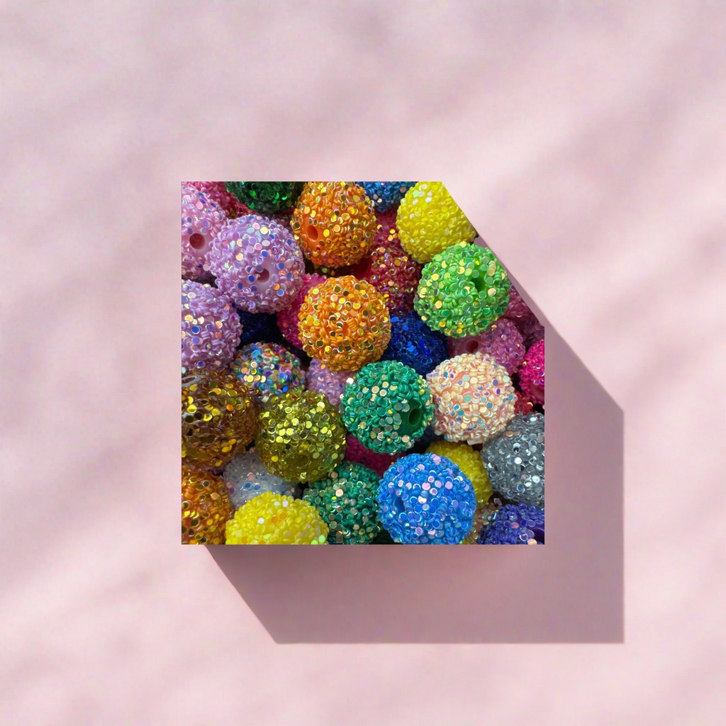 Colored beads, multi-color mixed handmade DIY decorative beads, 6mm round beads assorted color