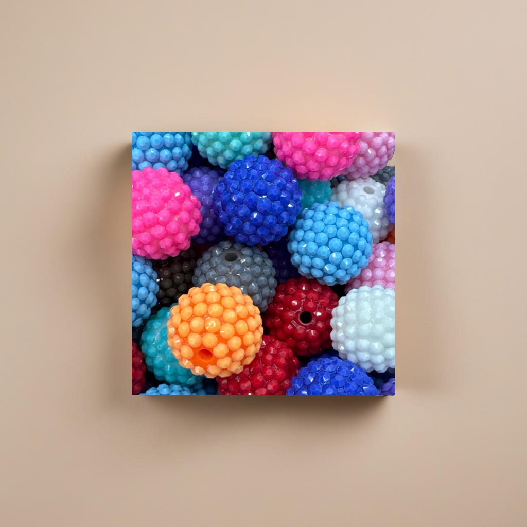 Colorful spherical decorative beads, multi-color mixed DIY handcrafted materials Specification image