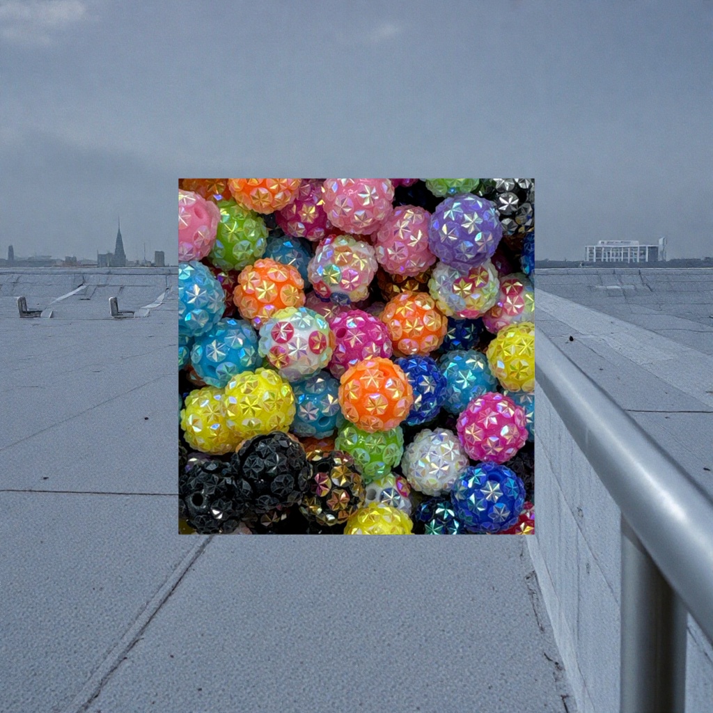 Colorful shiny beads acrylic round beads DIY handmade jewelry accessories, 10mm, 500 pieces details Picture