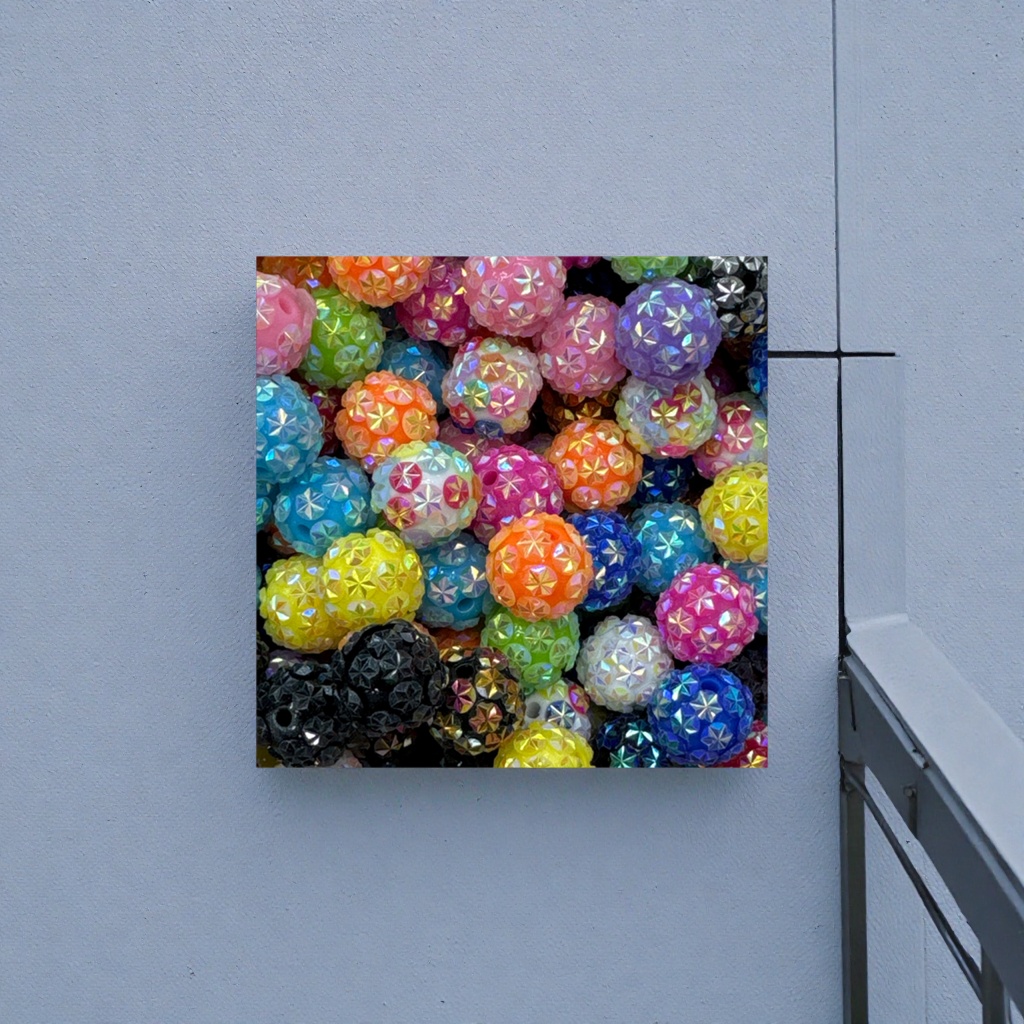 Colorful shiny beads acrylic round beads DIY handmade jewelry accessories, 10mm, 500 pieces Application Scenario