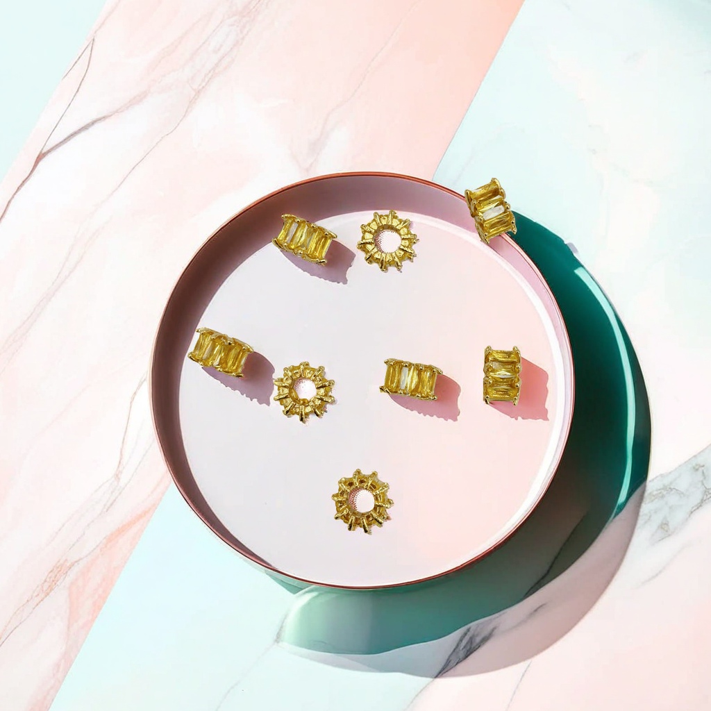 Universal accessories for gold jewelry inlays and metal inlay bases Universal accessories for gold jewelry inlays and metal inlay bases