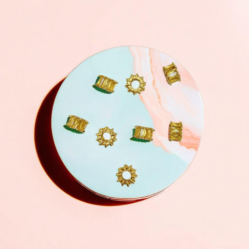Universal accessories for gold jewelry inlays and metal inlay bases details Picture