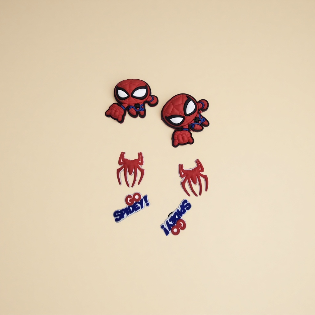 Cartoon PVC Spider-Man tiles, Crocs flower accessories details Picture