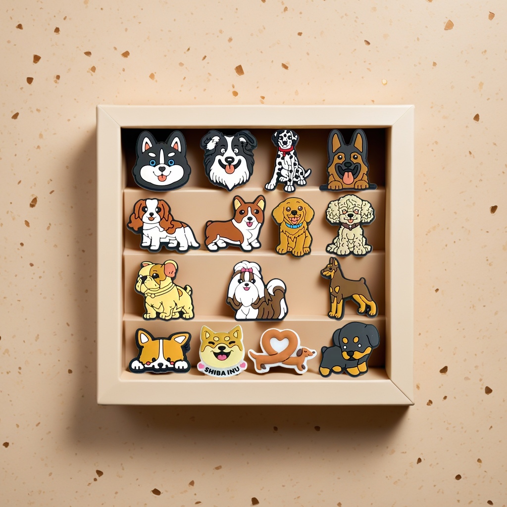 PVC soft adhesive parches perro de dibujos animados soft adhesive parches zapatos de agua parches de taza casos de teléfono cuerda de cabeza accesorios para el pelo Application Scenario