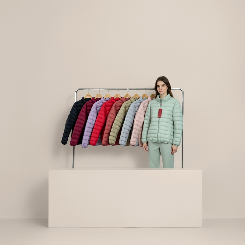 The new thickened and warm cotton-padded jacket for women in winter is light, fashionable and versatile Specification image