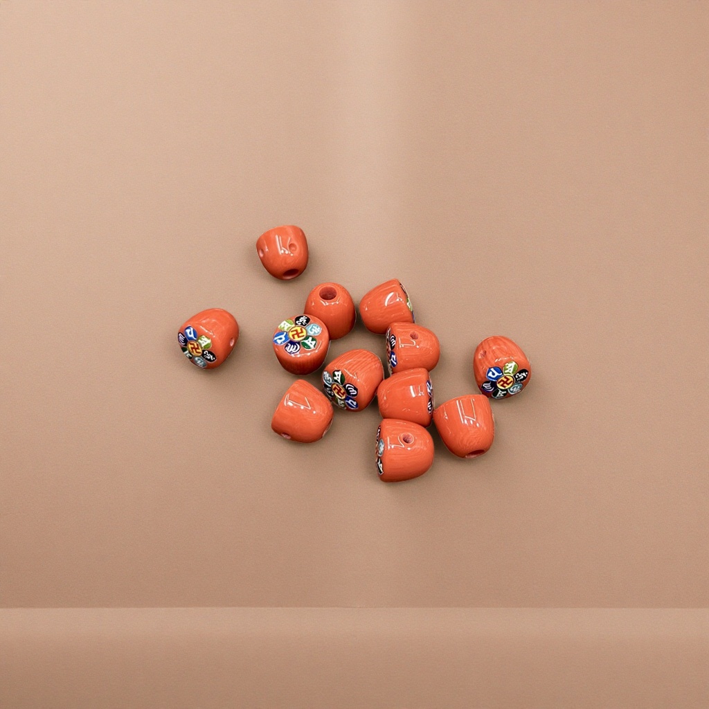Red painted beads, hand-strung beads, DIY material, imitation agate glass bead jewelry accessories Application Scenario