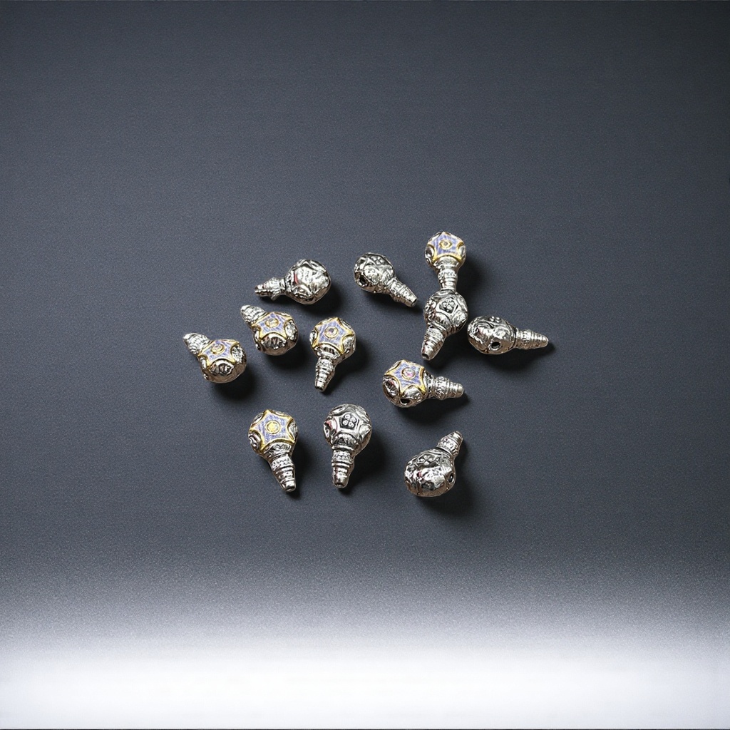 Silver metal decorative beads are fashionable, simple and versatile accessories Specification image