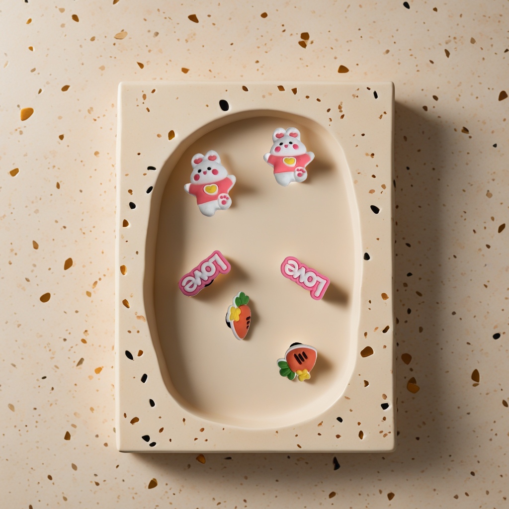 Cute Rabbit Heart Carrot LOVE Tile Set
