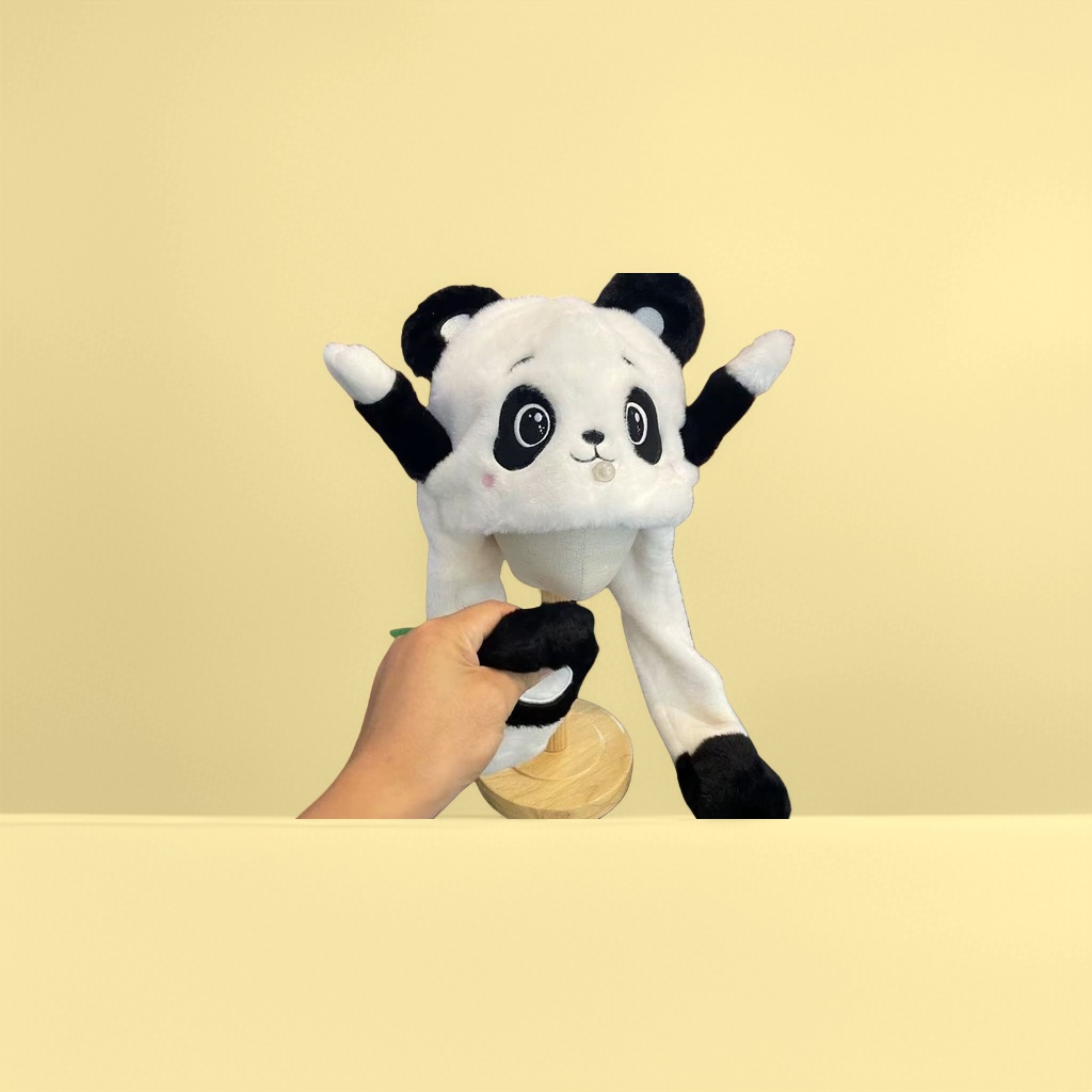 Panda plush sombrero cálido invierno sombrero a prueba de frío