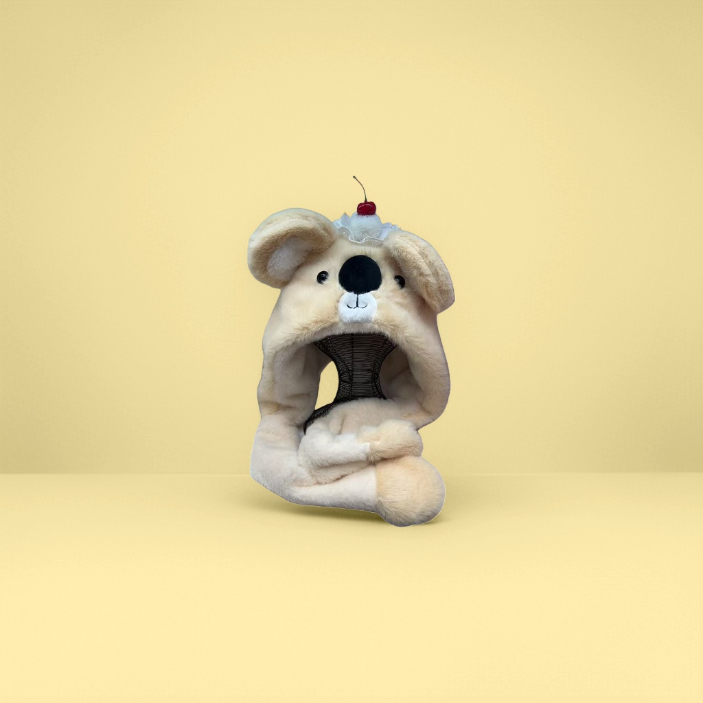 The plush toy hat is cute and warm. The cartoon woolen hat is suitable for both children and adults details Picture
