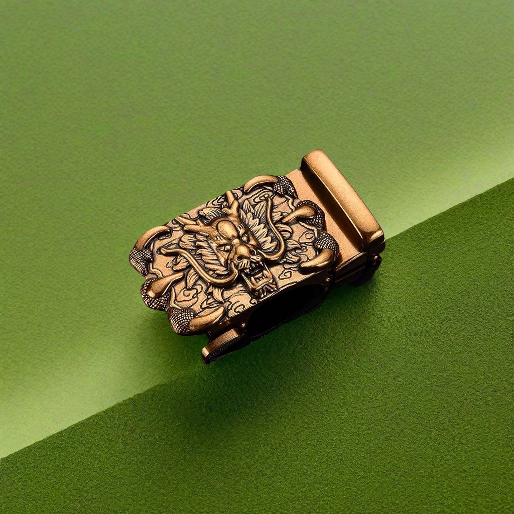 青铜色龙纹皮带扣 男士腰带装饰扣复古五金配件