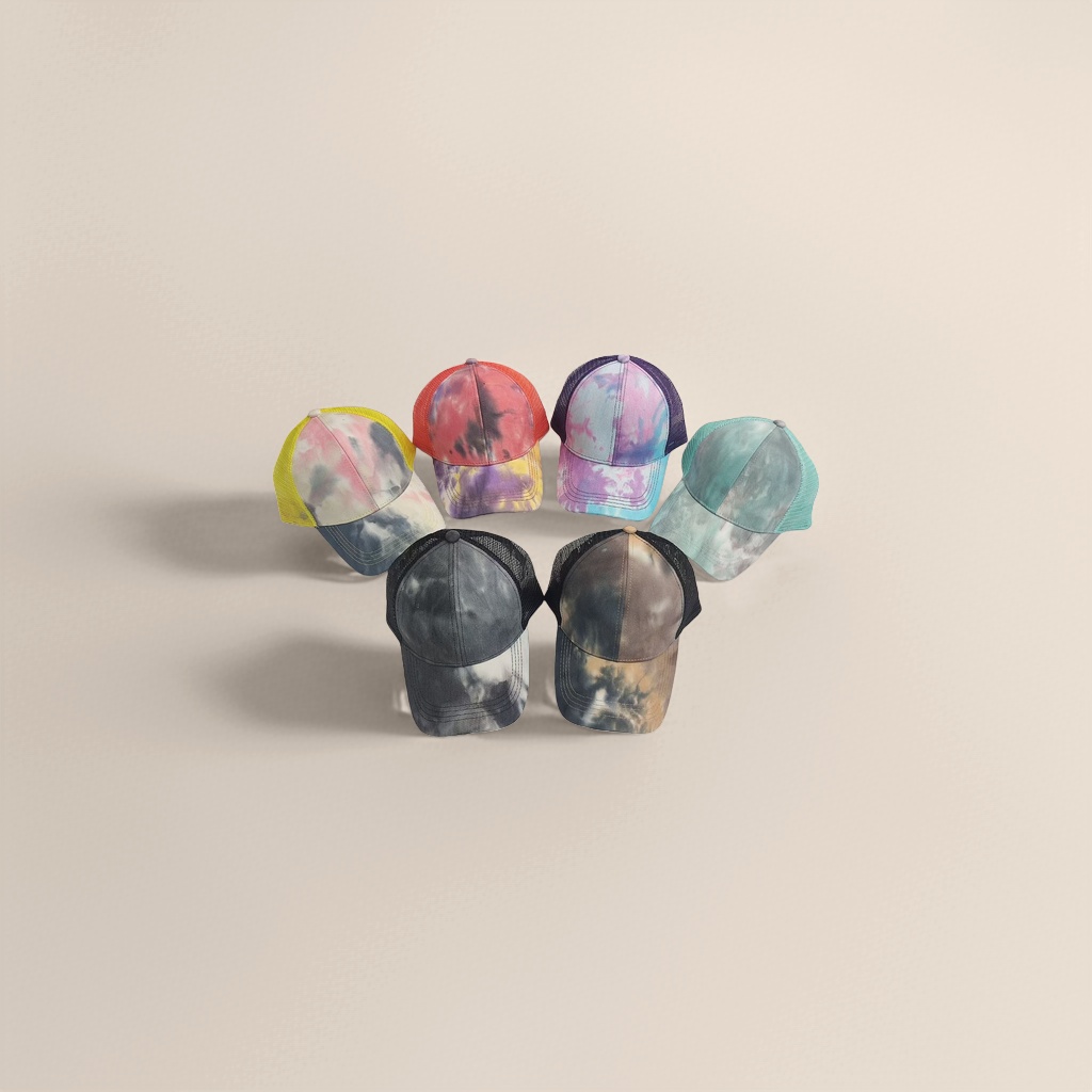 Colorful tie-dyed baseball caps are suitable for both men and women, trendy and versatile, and breathable in summer Application Scenario