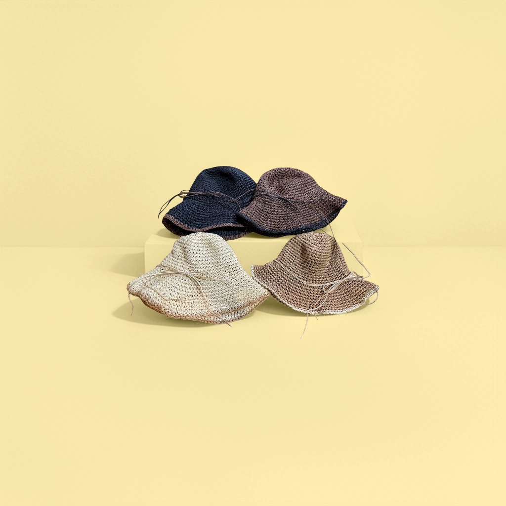 The woven hat is a cool and casual sun hat. It is breathable, lightweight and foldable in summer details Picture