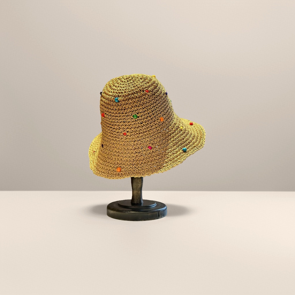 Natural straw woven straw hat for women, summer outdoor sun protection hat Specification image
