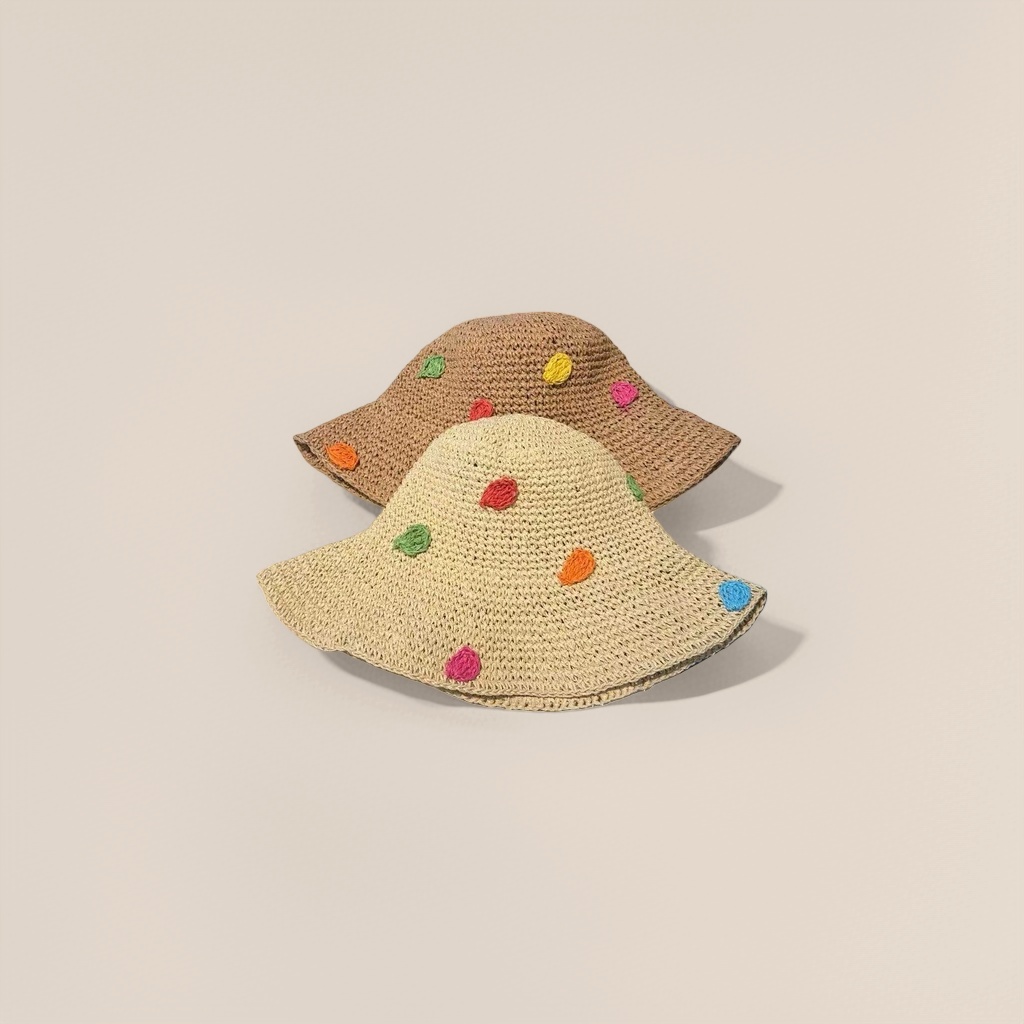 Natural straw woven straw hat for women, wide-brimmed sun hat for outdoor sun protection in summer Specification image