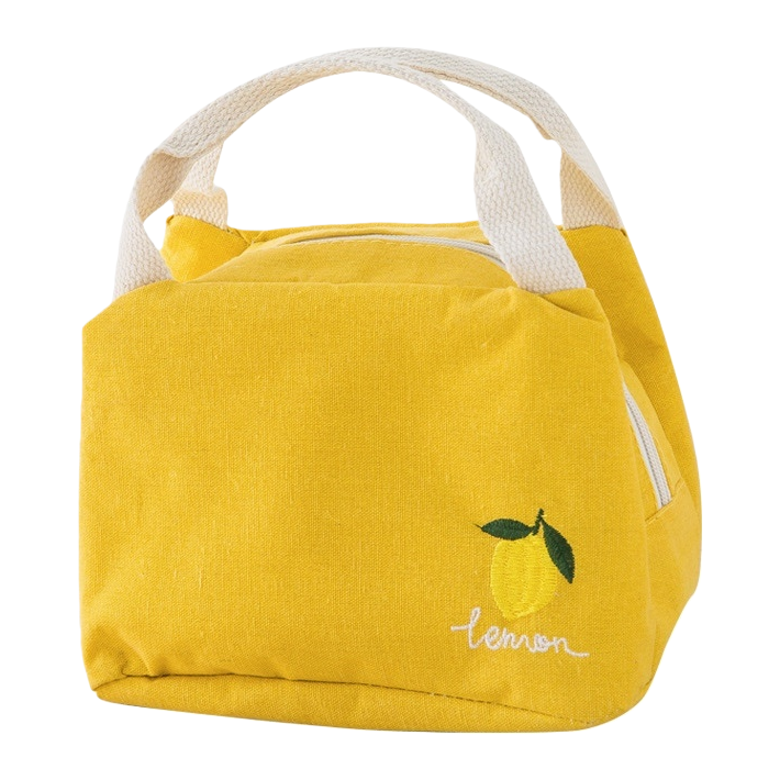 Yellow lemon pattern handbag, a fashionable and versatile single-shoulder bag for women Item Picture