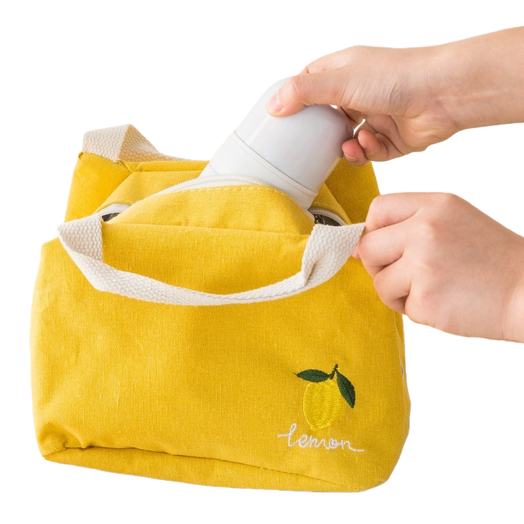 Yellow lemon pattern handbag, high-quality PU leather, lightweight commuter women's single-shoulder bag Item Picture
