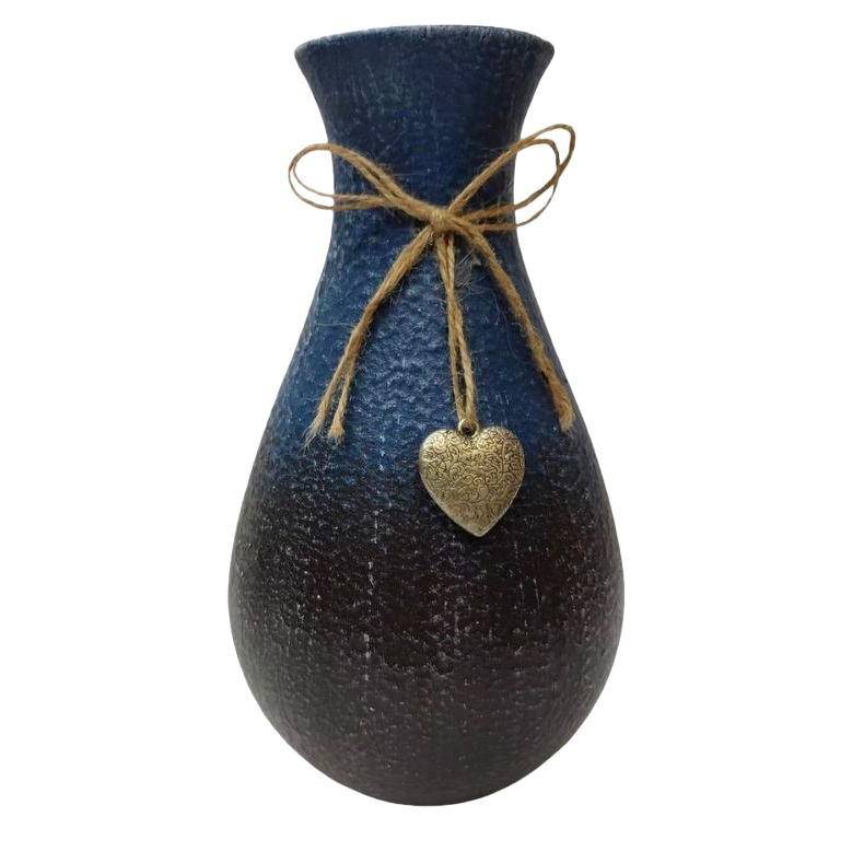 Blue ceramic vase, a high-quality decorative item for the living room entrance, a Nordic-style home flower arrangement Item Picture