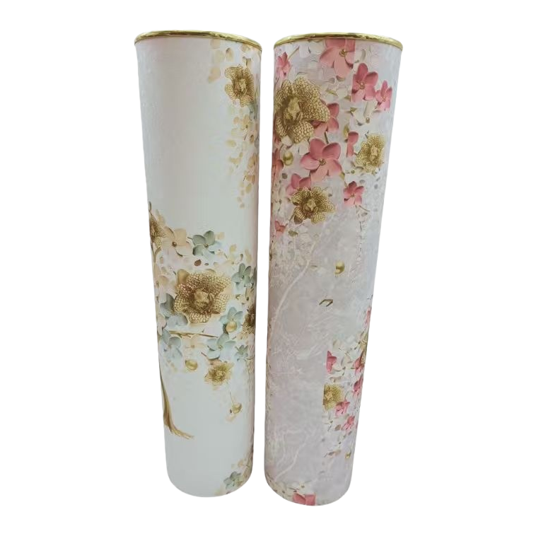 Floral pattern decorative vases, living room and bedroom ornaments, ceramic flower arrangement containers Item Picture