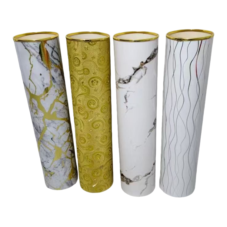 Four patterned cylindrical decorative vases for living room and bedroom tabletop ornaments Item Picture