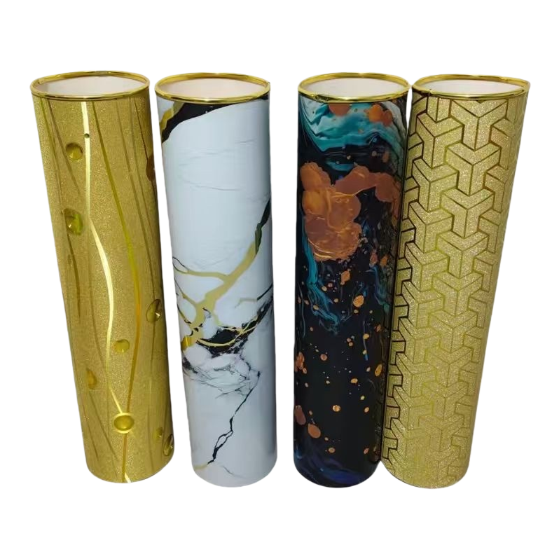 The decorative cylindrical vase is a simple and modern ceramic flower arrangement for the living room entrance hall Item Picture