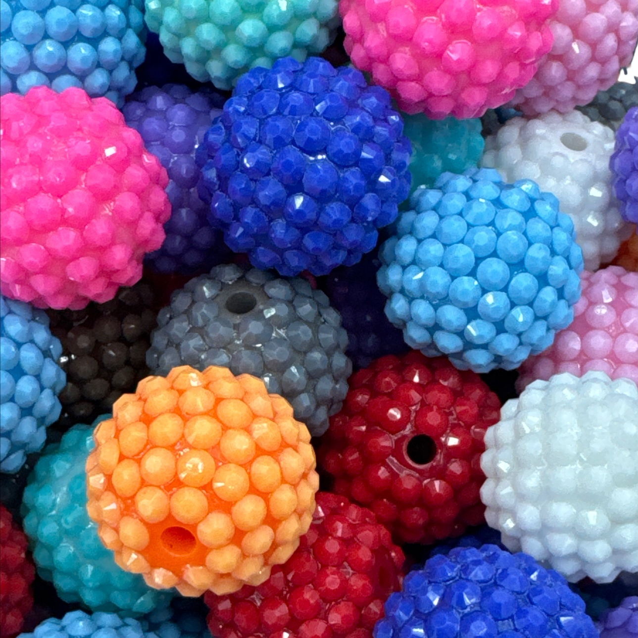 Colorful spherical decorative beads, multi-color mixed DIY handcrafted materials Item Picture