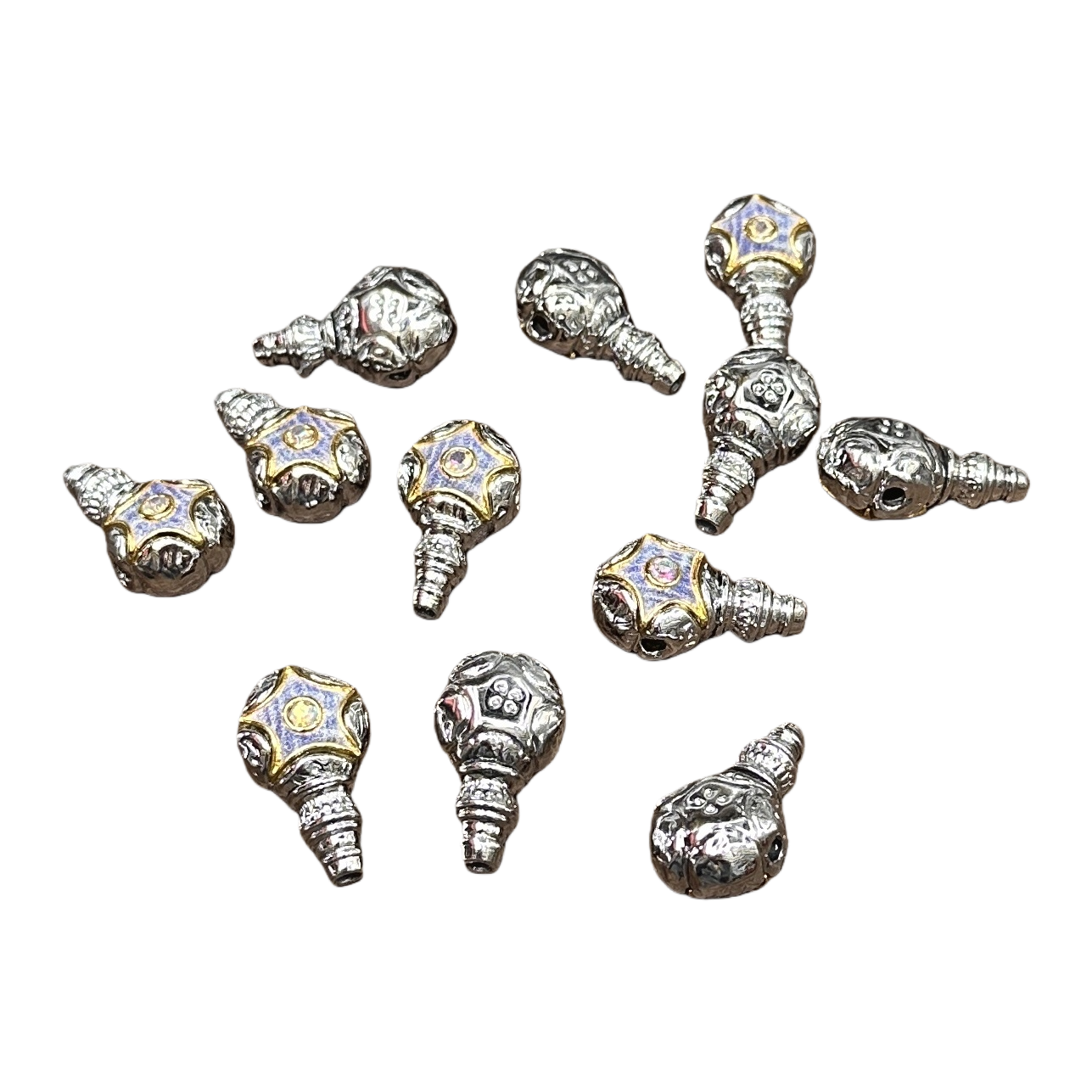 Silver metal decorative beads are fashionable, simple and versatile accessories Item Picture