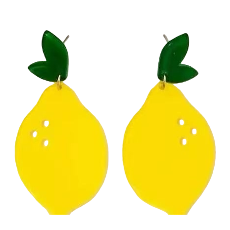 Lemon-shaped earrings are fashionable, cute, small and light Item Picture