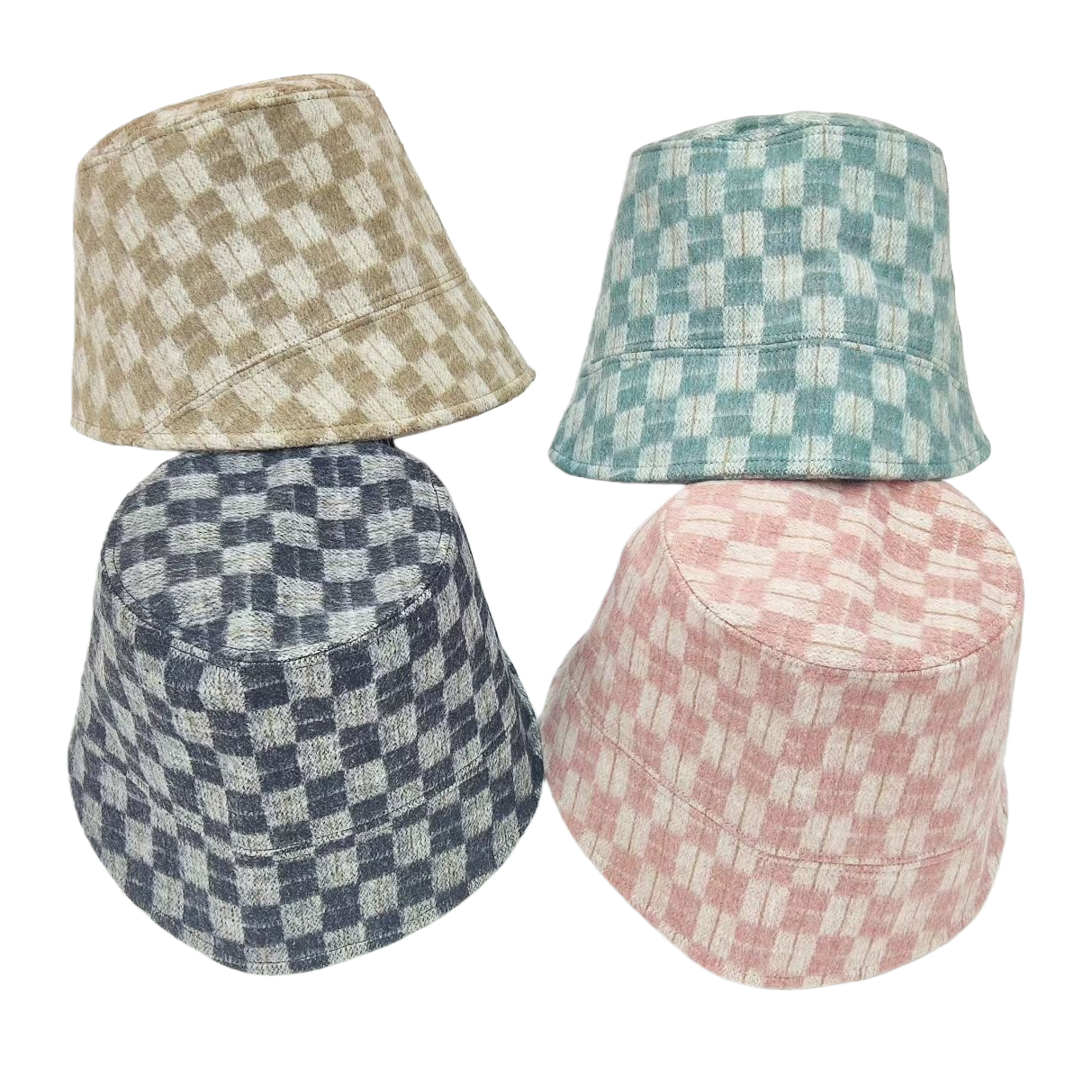 The checkered pattern fisherman's hat is a unisex sunshade and sun protection casual hat Item Picture