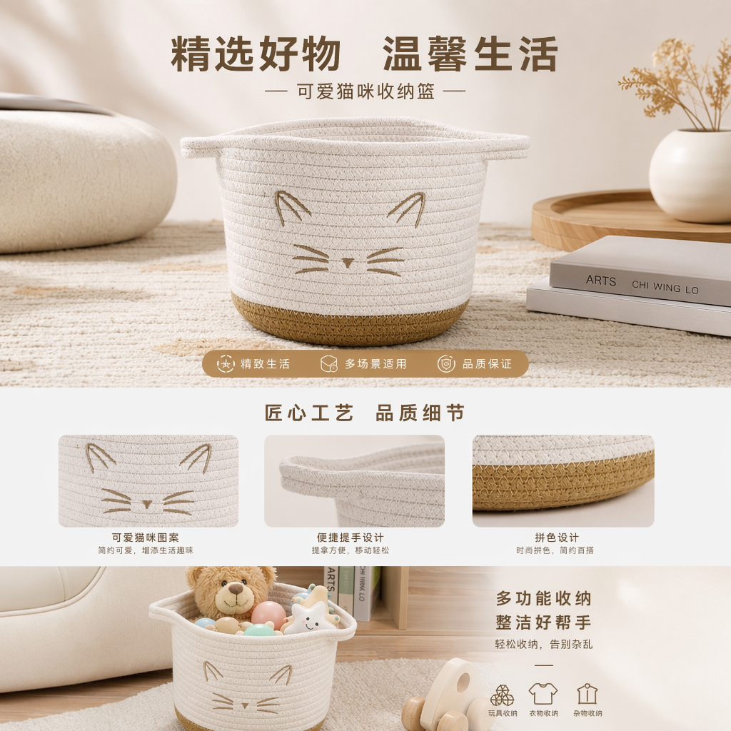 热门款PP洗衣篮详情1