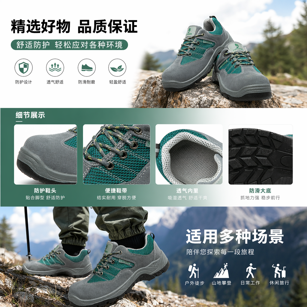 战术男士登山鞋 蹬山鞋 防滑耐磨户外徒步详情1